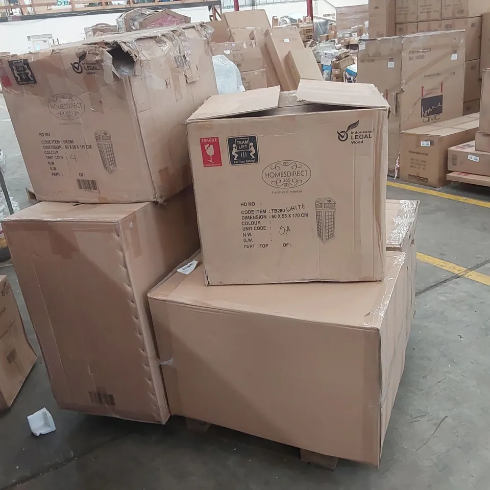 PALLET CONTAINING ASSORTED DESIGNER HOMESDIRECT365 FURNITURE PARTS 