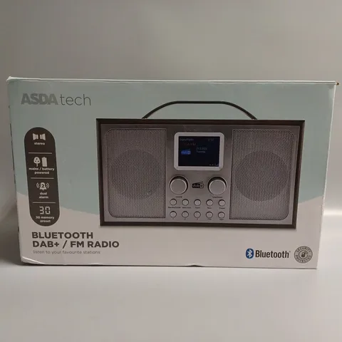 BOXED ASDA TECH BLUETOOTH DAB+ FM RADIO