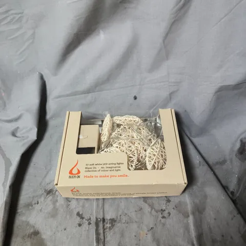 BLAZE ON 10-LED SOFT WHITE STRING LIGHTS – OUTDOOR LIGHTING