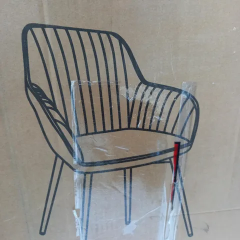 BOXED PAIR OF ALISHA BRASS LEGGED DINING CHAIRS - PINK/BRASS (1 BOX) - COLLECTION ONLY