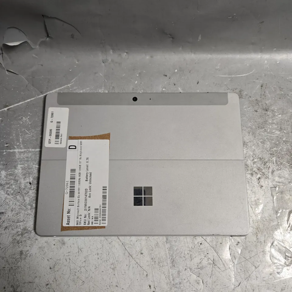 MICROSOFT SURFACE GO TABLET