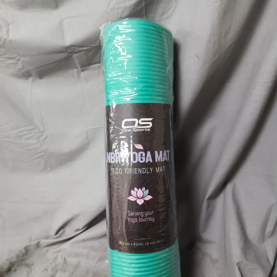 YOGA MAT - ECO FRIENDLY, TURQUOISE, 183 CM X 61 CM X 10 MM