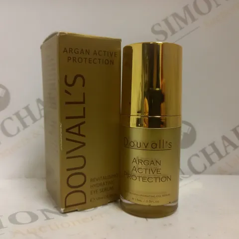 BOXED DOUVALLS ARGAN ACTIVE REVITALISING HYDRATING EYE SERUM 15ML
