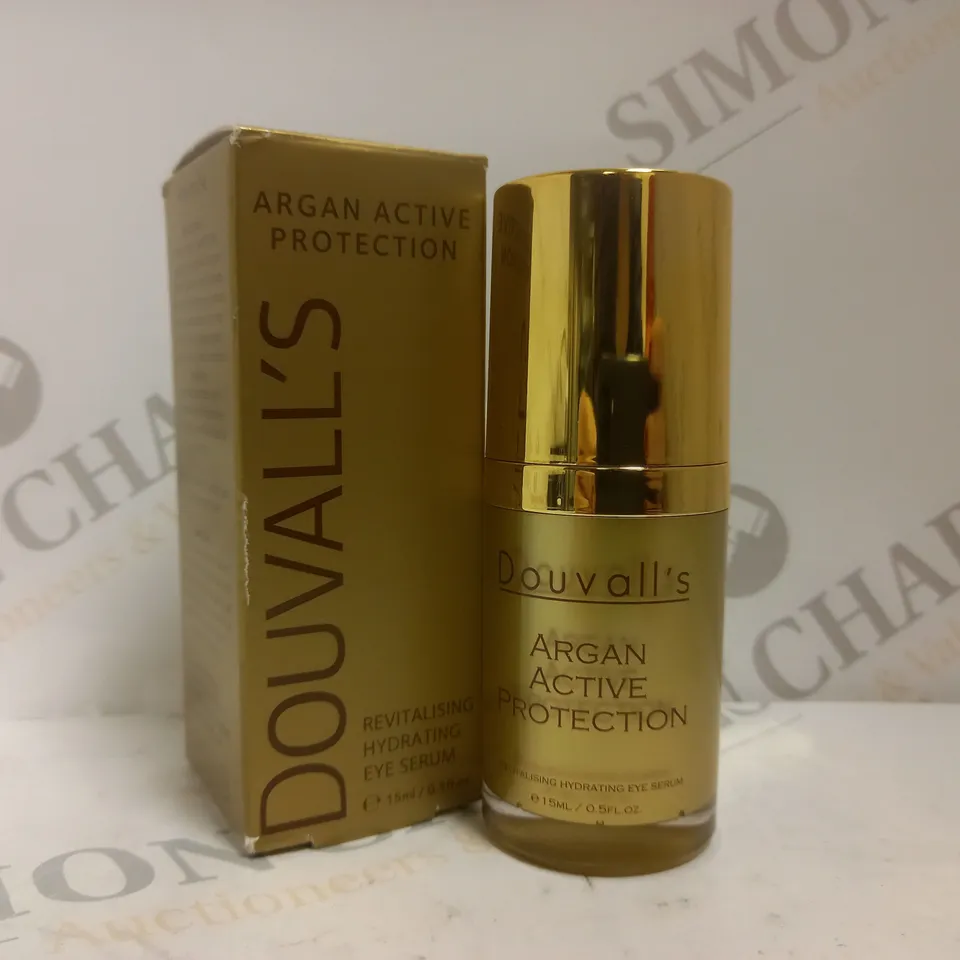 BOXED DOUVALLS ARGAN ACTIVE REVITALISING HYDRATING EYE SERUM 15ML  