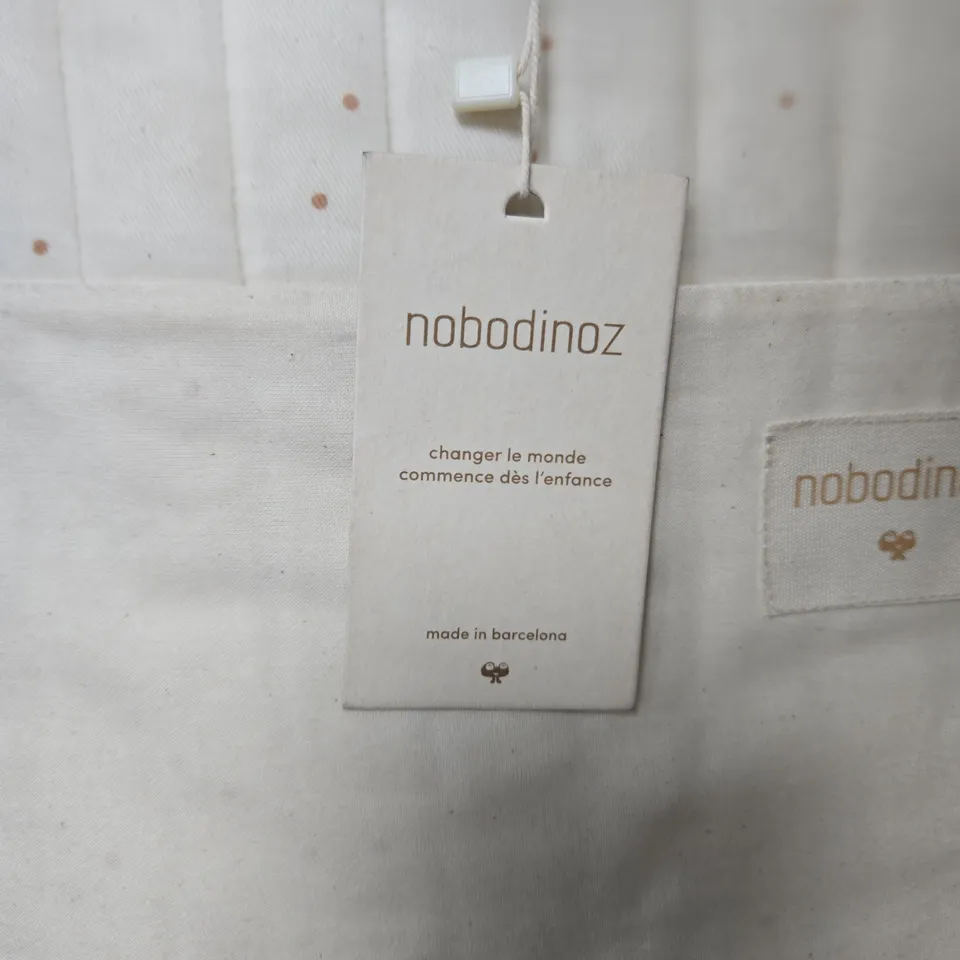 NOBODINOZ GROWING GREEN BABY BOUNCER COVER – HONEY SWEET DOTS NATURAL