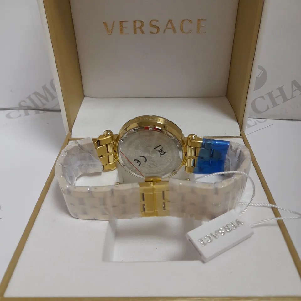 VERSACE GRECA CHRONO 45MM BLACK TRIPLE DIAL WATCH RRP £1150