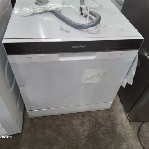 COMFEE' TABLE TOP DISHWASHER TD802 COMPACT DISHWASHER WITH 8 PLACE SETTINGS, 7 PROGRAMMES, LED DISPLAY, DELAY START AND OFF-PEAK WASH FUNCTION - WHITE