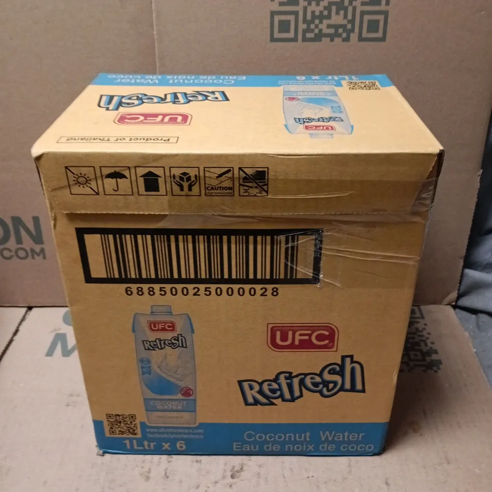 UFC REFRESH COCONUT WATER 6 X 1L