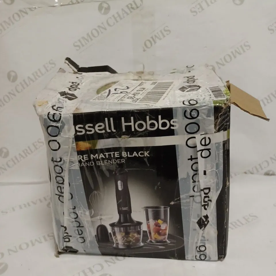 RUSSEL HOBBS DESIRE MATTE BLACK 3-IN-1 HAND BLENDER 