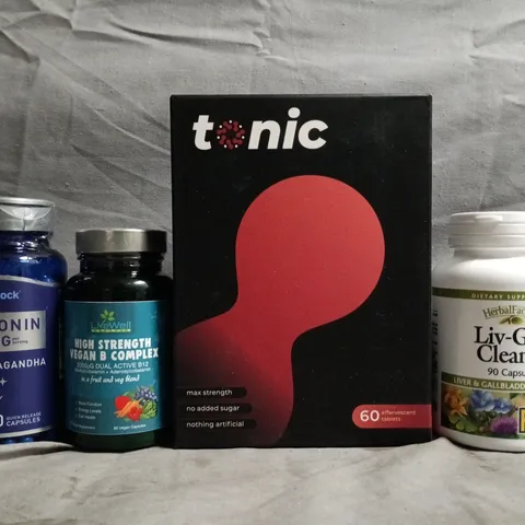 APPROXIMATELY 20 ASSORTED FOOD SUPPLEMENT AND HEAL ITEMS TO INCLUDE TONIC, LIV-GALL CLEANSE, LIVEWELL, ETC - COLLECTION ONLY