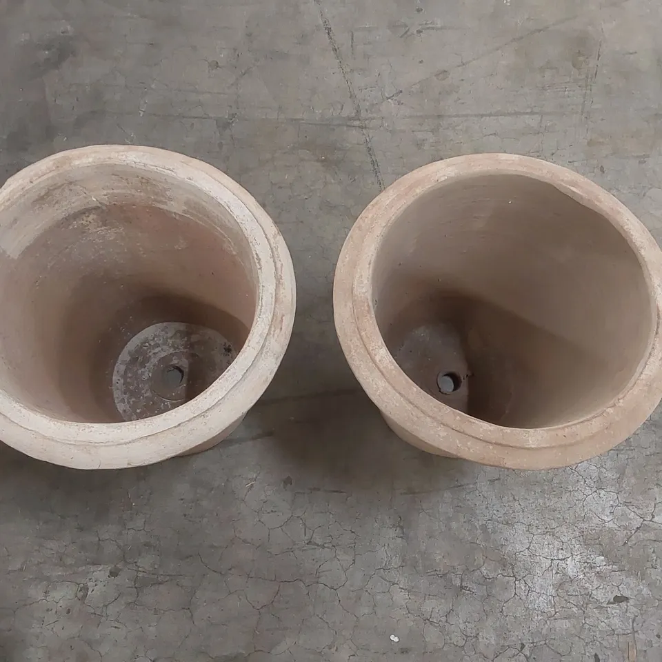 PAIR OF TERRACOTTA PLANTERS 