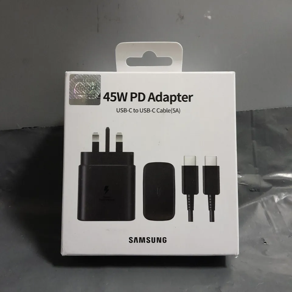 BOXED SAMSUNG 45W PD ADAPTER USB-C TO USB-C (5A)