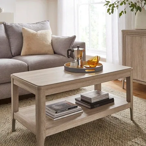 CHARLOTTE COFFEE TABLE NK865 WASHED OAK 1125 X 575 X 130MM BOXED
