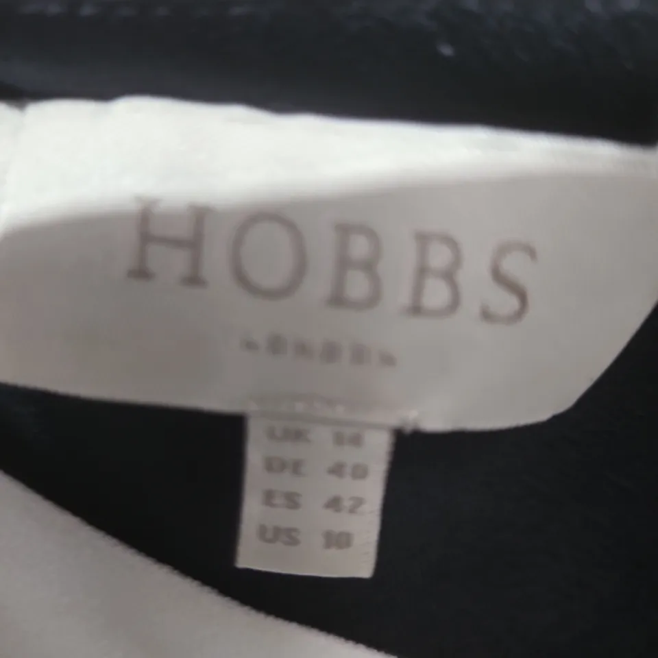 HOBBS LONDON NAVY DRESS – SLEEVELESS WITH WHITE TRIM, UK 14