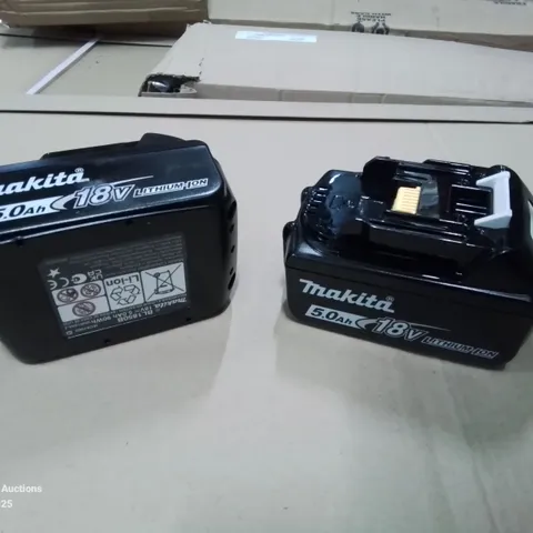 BOXED SET OF 2 MAKITA BL1850B RECHARGEABLE LITHIUM ION BATTERIES 