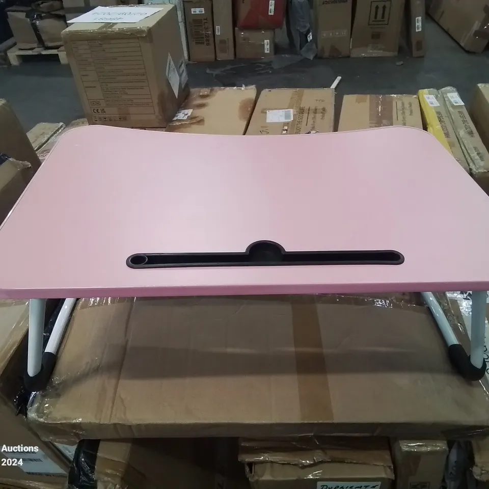 BOXED PINK LAPTOP TRAY/BEDSIDE CADDY