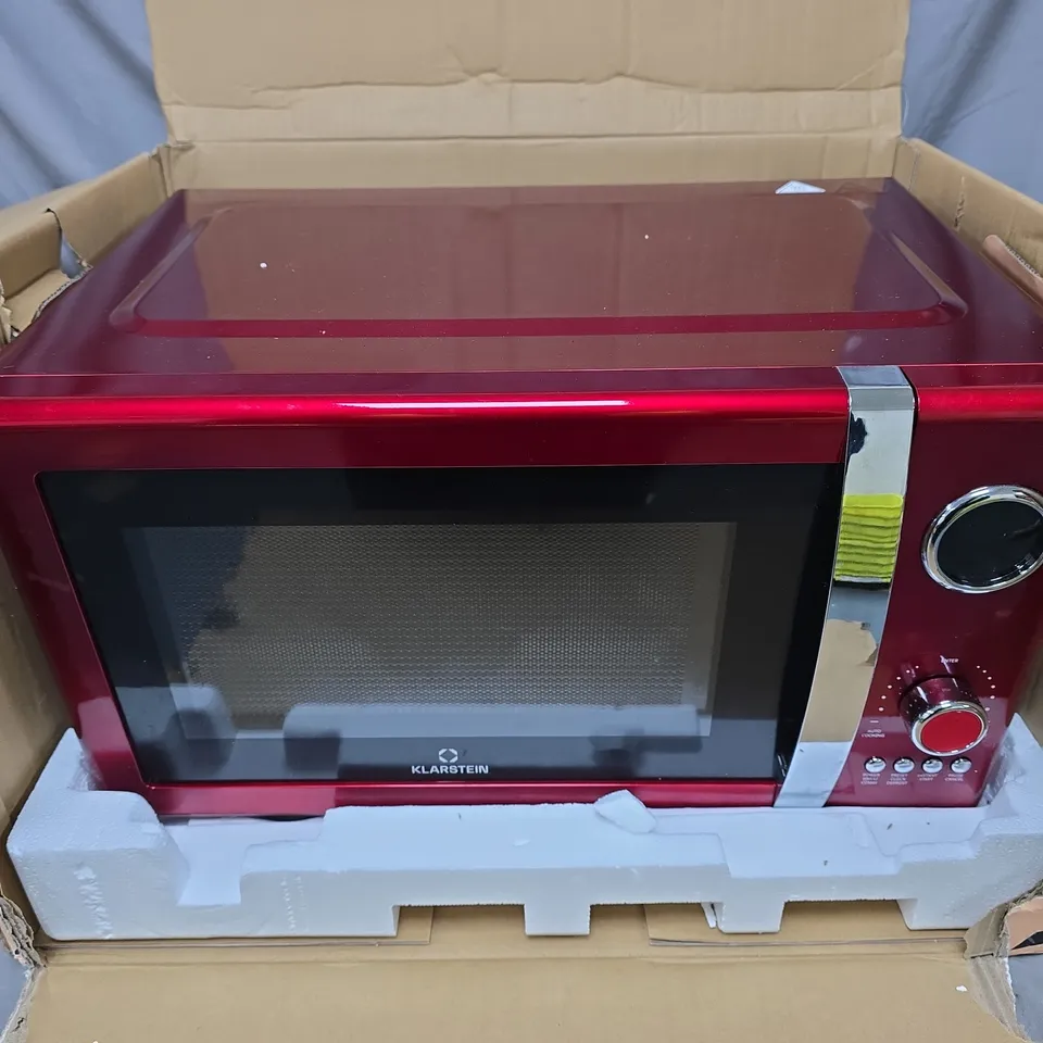 KLARSTEIN MICROWAVE OVEN 23L WITH GRILL – RED