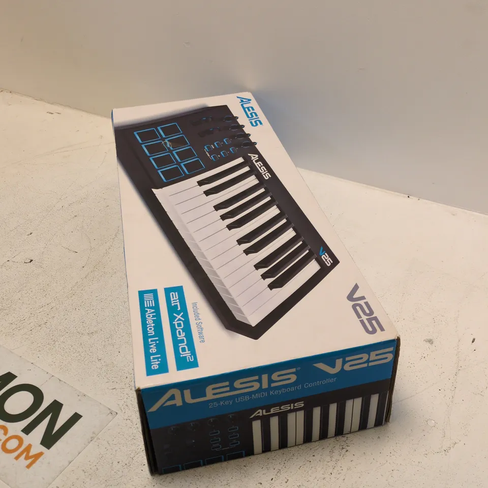 ALESIS V25 USB MIDI KEYBOARD CONTROLLER – 25 KEYS, BOXED