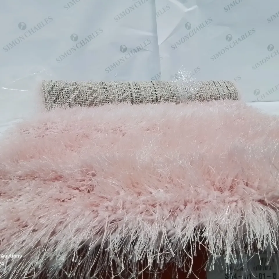 BRAND NEW PACO HOME 300 GLAMOUR PINK/ROSE 60X100CM SHAGGY RUG