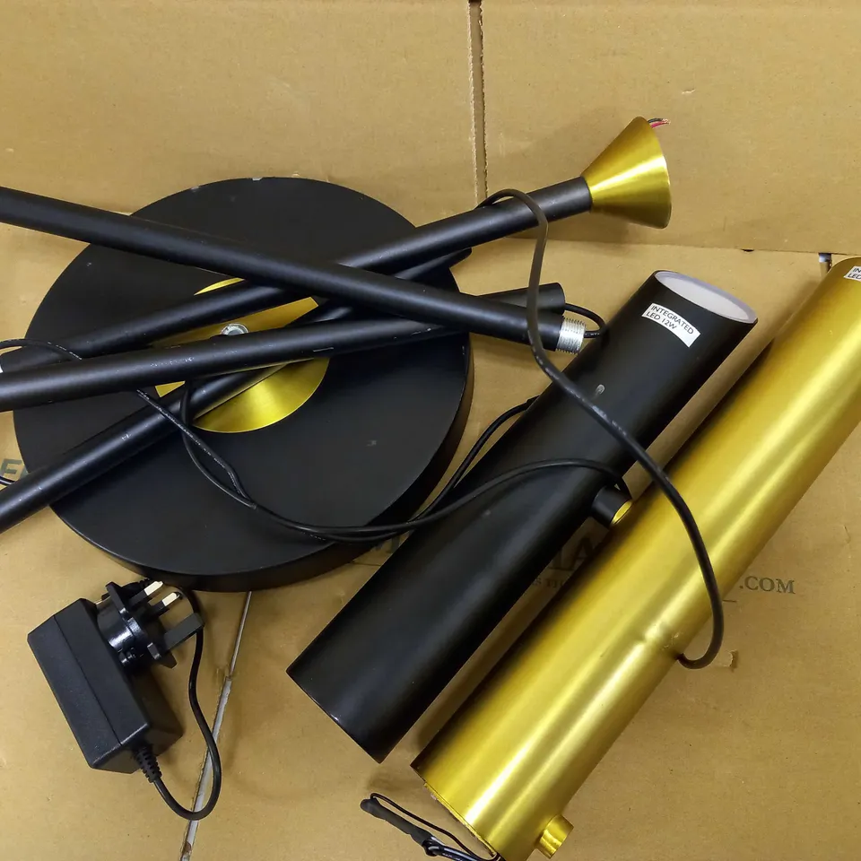 JOHN LEWIS SWIVEL BLACK/BRASS FLOOR LAMP