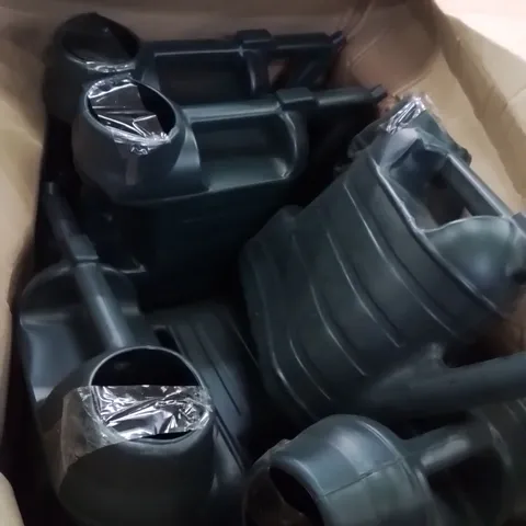 BOX CONTAINING SLIGHTLY DENTED WATERING CANS 