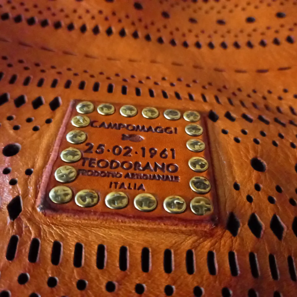 CAMPOMAGGI SHOPPER BAG IN ORANGE LEATHER
