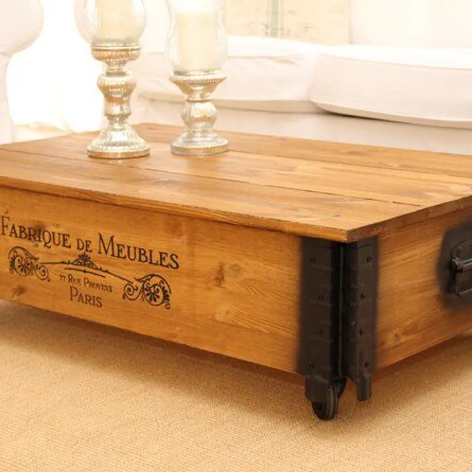 ANDREA COFFEE TABLE - LIGHT BROWN 