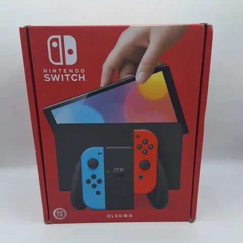 BOXED NINTENDO SWITCH OLED HANDHELD GAMES CONSOLE WITH ACCESSORIES