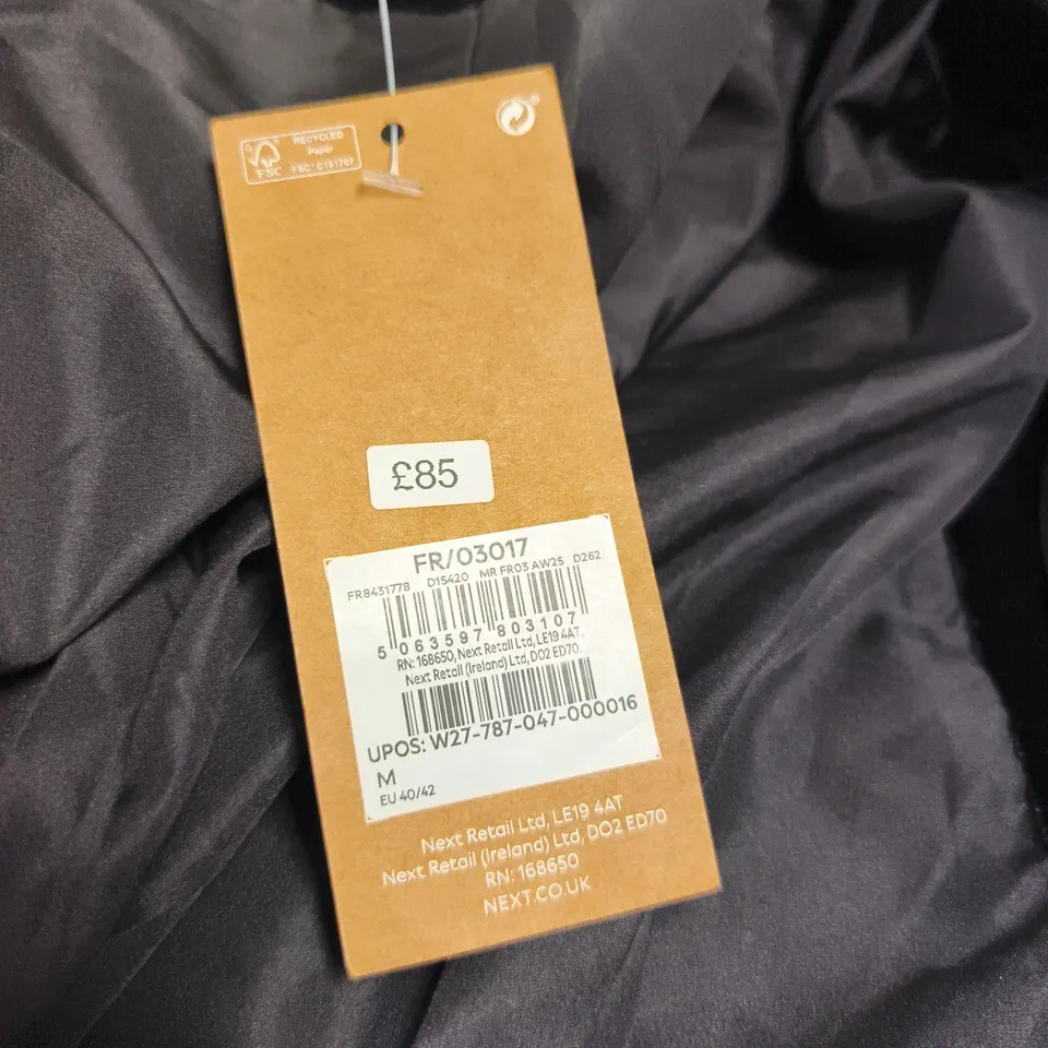 NEXT BLACK VELVET WOMENS JACKET WITH DECORATION MEDIUM TAGGED
