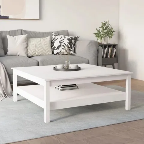 BOXED LEONRIS SOLID WOOD COFFEE TABLE (1 BOX)