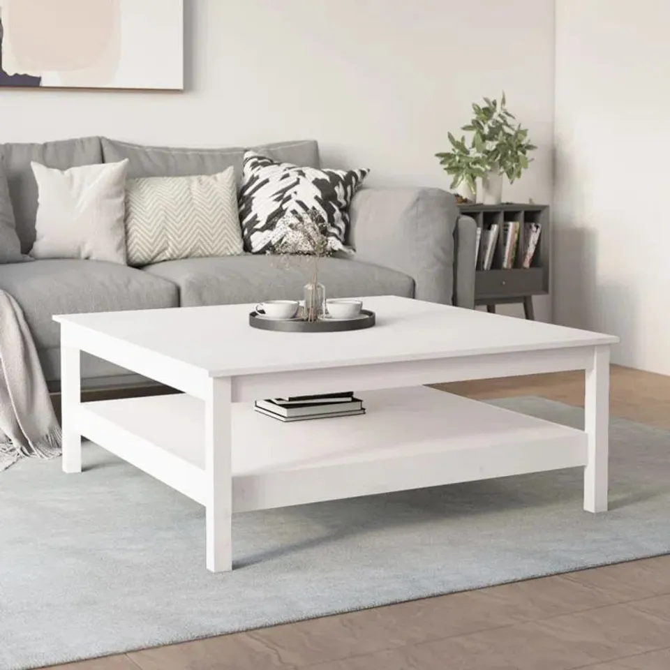 BOXED LEONRIS SOLID WOOD COFFEE TABLE (1 BOX)
