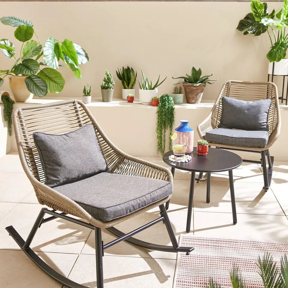 BOXED MONACO BISTRO SET, BROWN [COLLECTION ONLY]