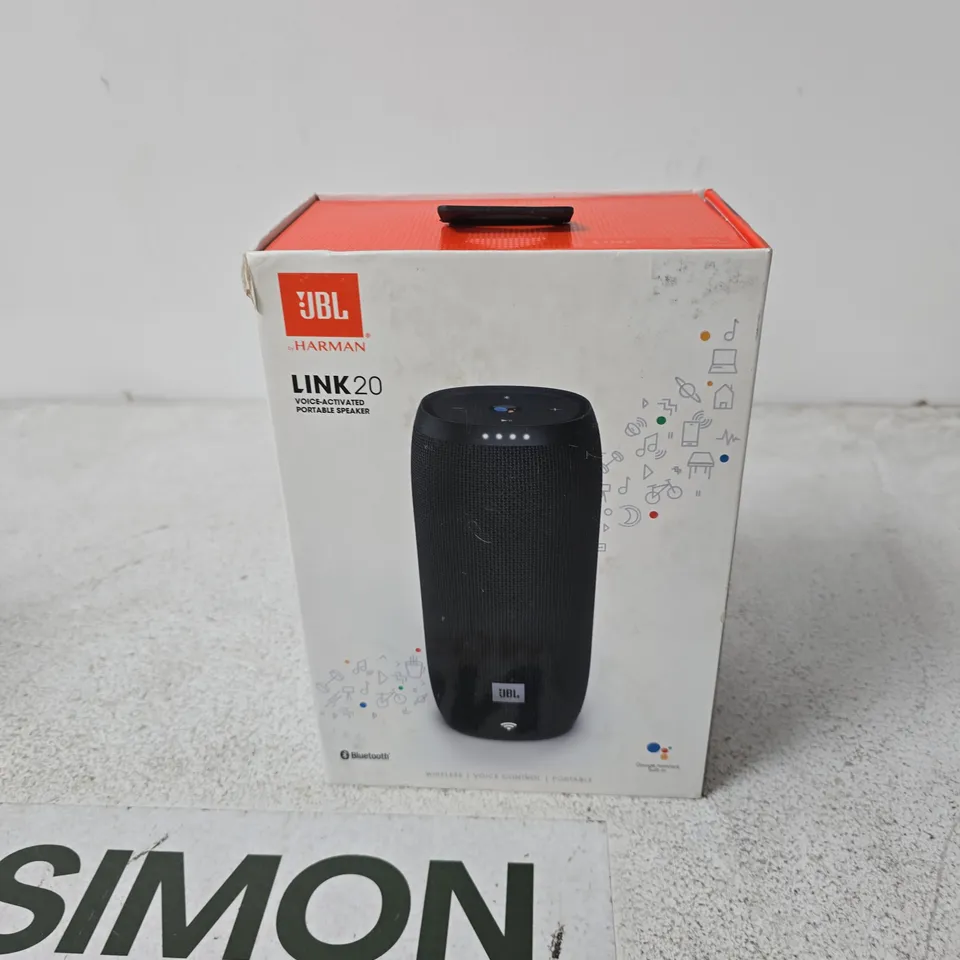 JBL LINK 20 PORTABLE SPEAKER – BLACK (BOXED)