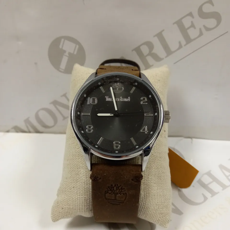 TIMBERLAND GA90011 BROWN LEATHER STRAP MENS WATCH 