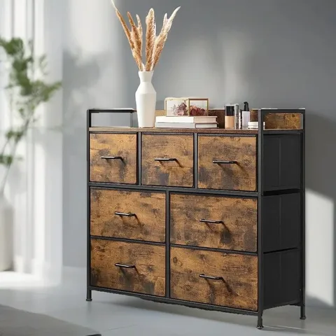 BOXED AURELINA 7-DRAWER CHEST OF FABRIC DRAWERS (1 BOX)