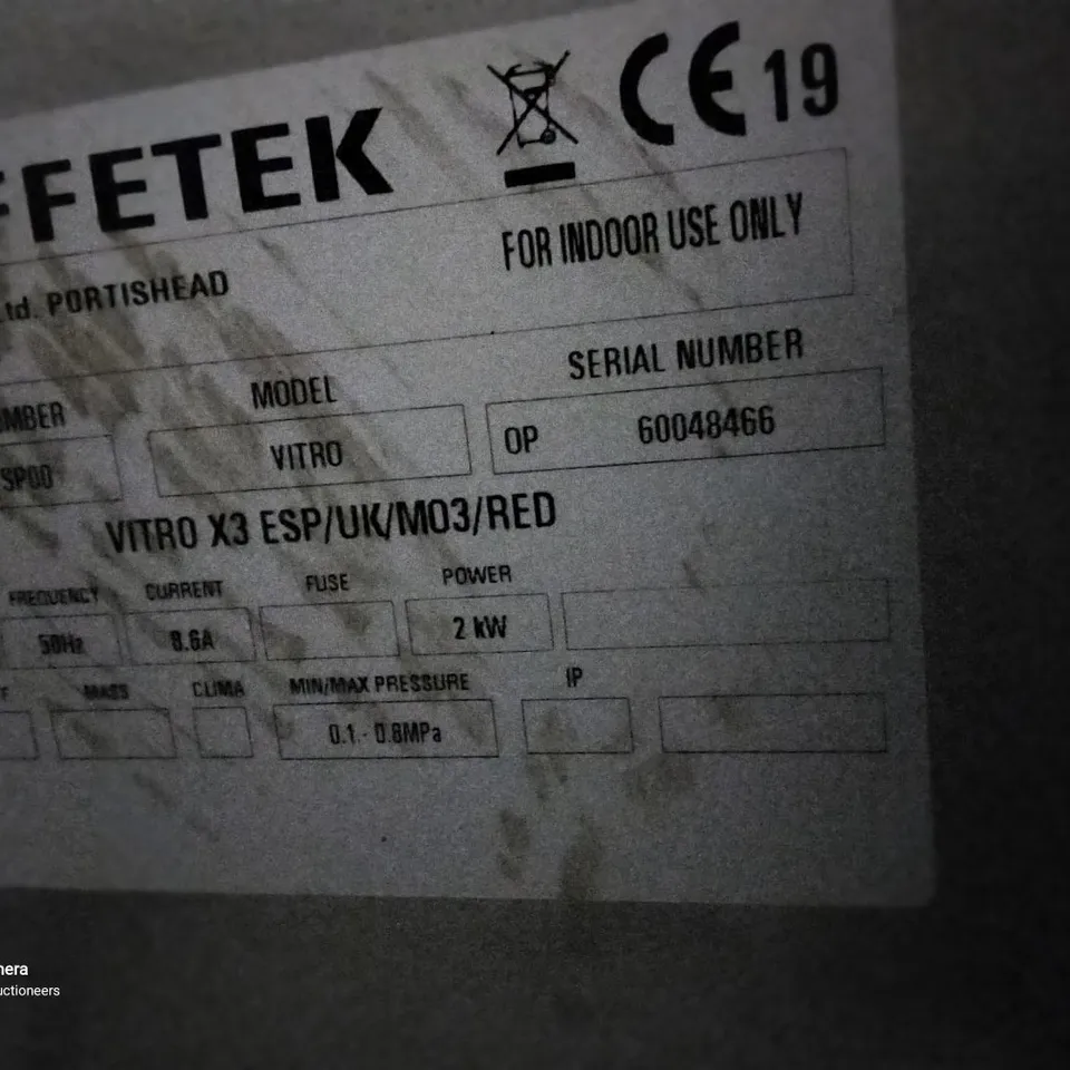 COFFETEK VITRO X3 ESP COFFEE MACHINE 