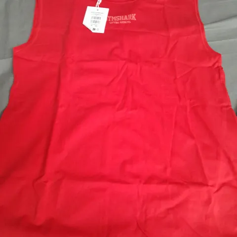 GYMSHARK LEGACY SUMMER TANK IN SMALL - RED