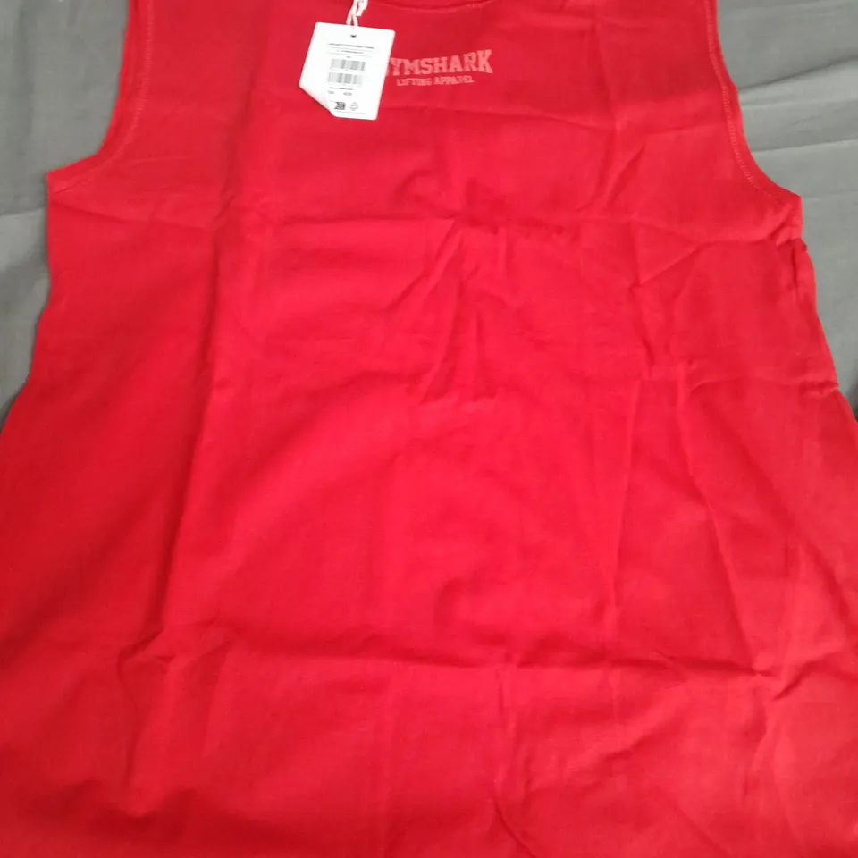 GYMSHARK LEGACY SUMMER TANK IN SMALL - RED