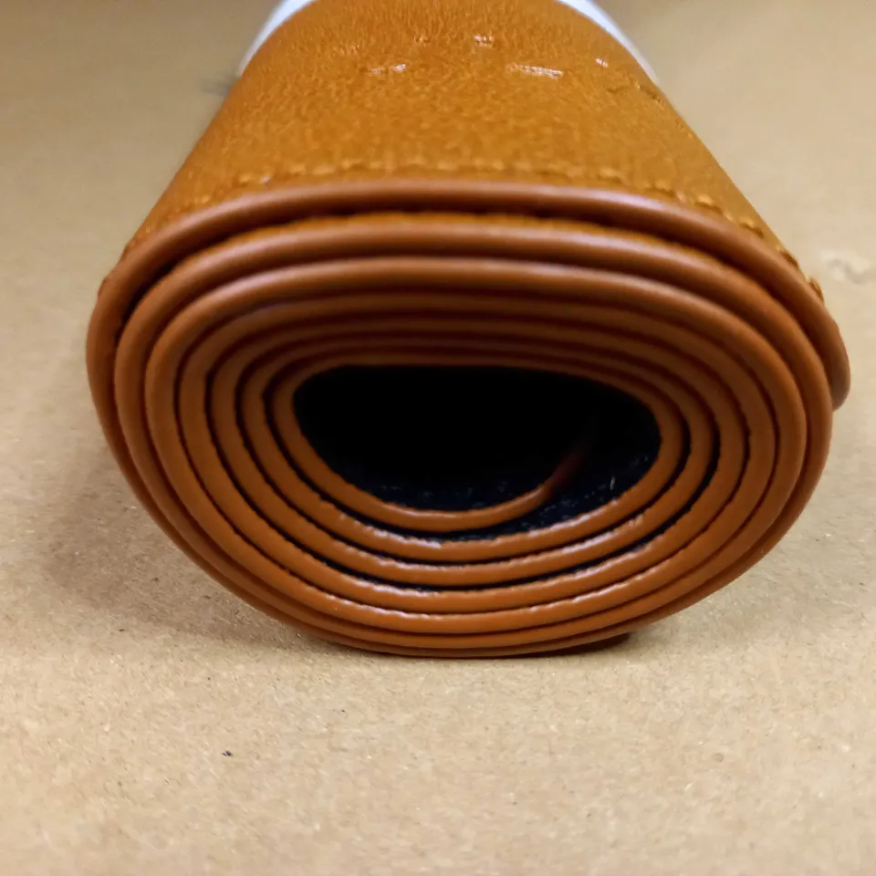 PACKAGED TAN ULX LEATHER STYLE DESK MAT