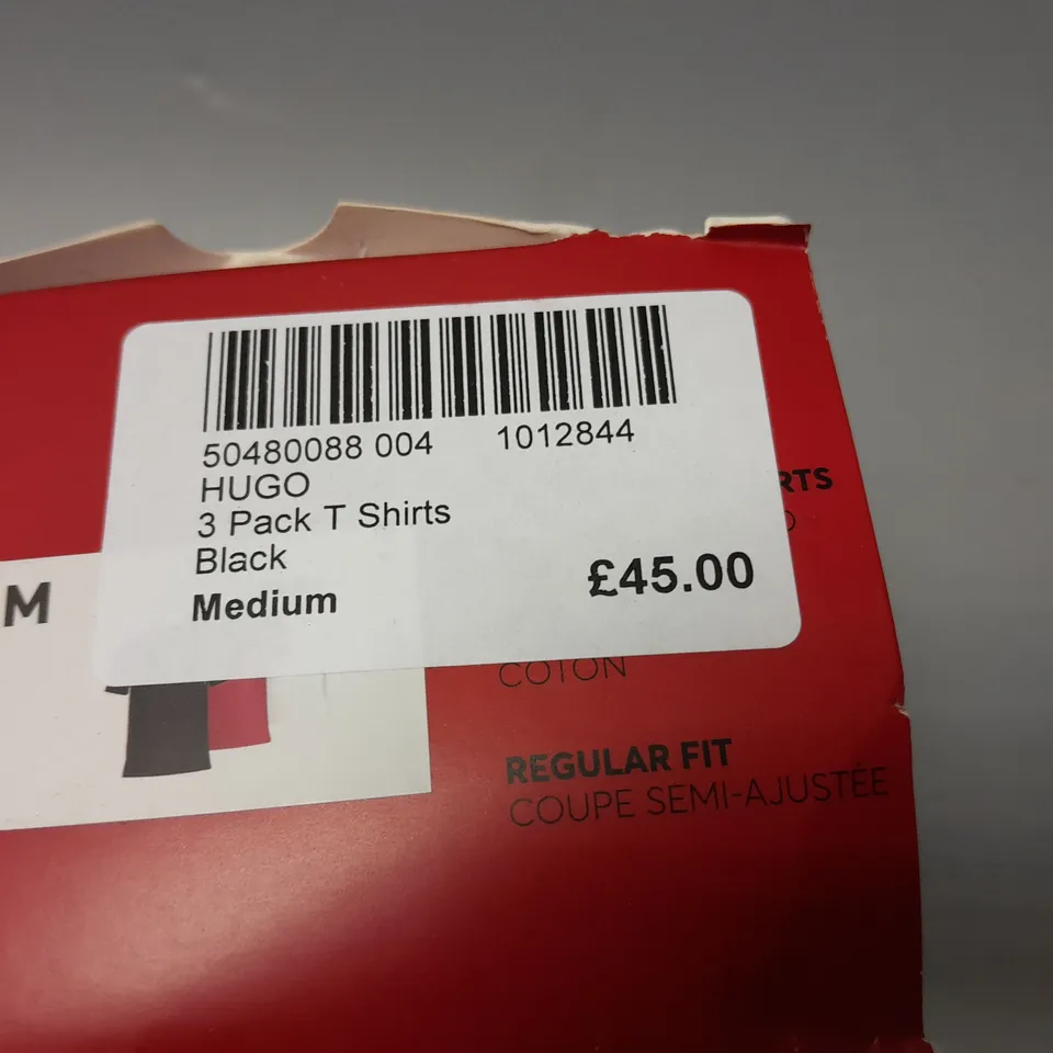HUGO CREW NECK 3-PACK OF T-SHIRTS - MEDIUM