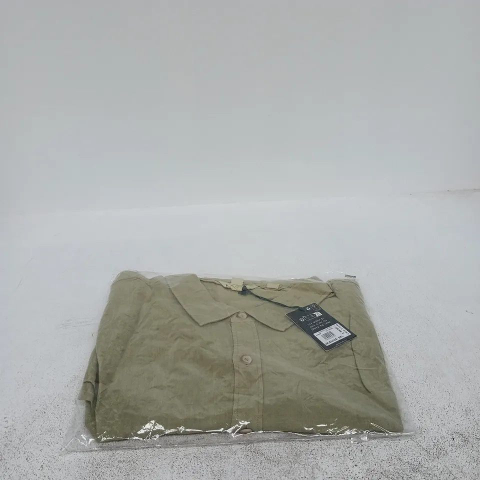 WHITE STUFF KESWICK LONG SLEEVE LINEN SHIRT MID GREEN XXL