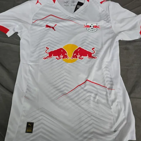 PUMA RB LEIPZIG FOOTBALL SHIRT – WHITE, UK MEDIUM (US M / EU M)