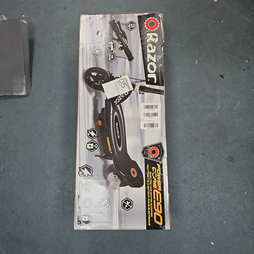 BOXED RAZOR POWERCORE E90 ELECTRIC SCOOTER IN BLACK - COLLECTION ONLY