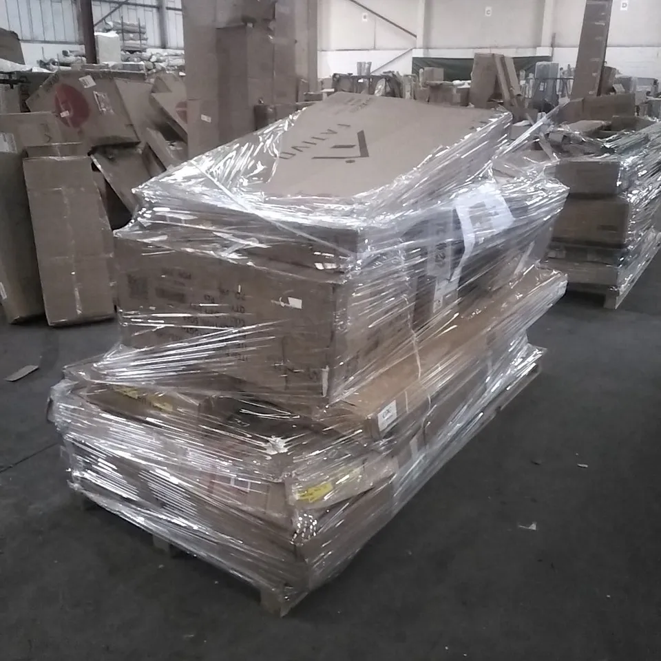 PALLET OF ASSORTED, INCOMPLETE FURNITURE PARTS AND PIECES 