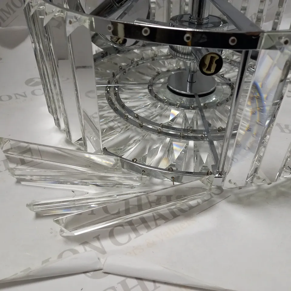 LAURA ASHLEY VIENNA CRYSTAL FLUSH CEILING FITTING 
