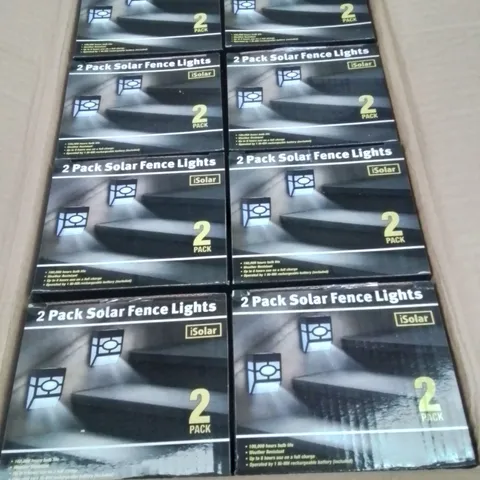 BOX CONTAINING 24 PAIRS OF BRAND NEW SOLAR FENCE LIGHTS