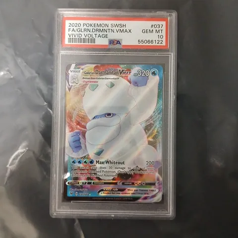 GALARIAN DARMANITAN VMAX FULL ART – PSA 10 GEM MINT (SWORD & SHIELD, VIVID VOLTAGE)