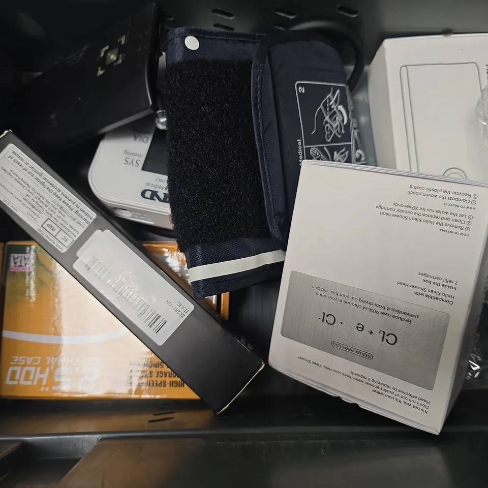 APPROXIMATELY 8 ASSORTED ITEMS TO INCLUDE - OXIPRO ARM TYPE BLOOD PRESSURE MONITOR , TP-LINK MESH WI-FI EXTENDER ETC