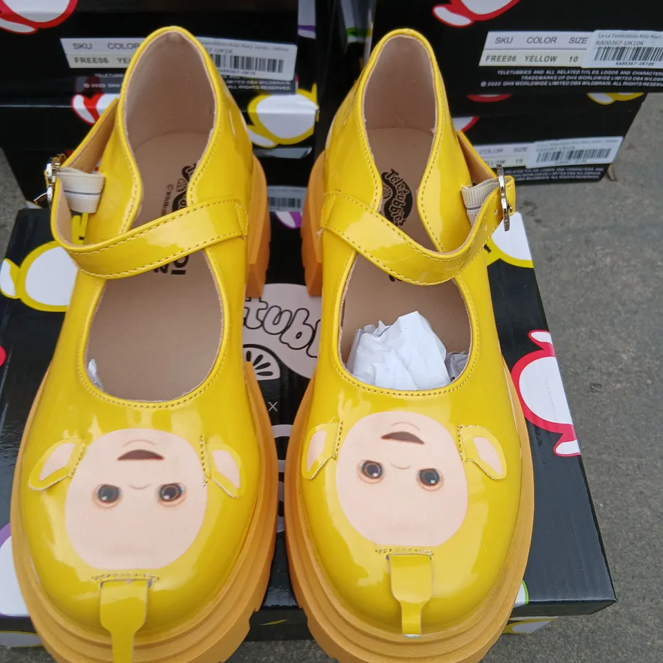 KOI X TELETUBBIES LA LA TELETUBBIES KIDZ MARY JANES – YELLOW, UK 3