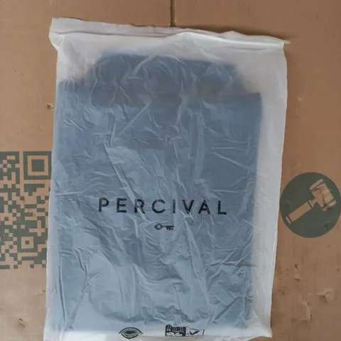 BAGGED PERCIVAL ANTHONY OPEN COLLAR COTTON POLO IN BLACK SIZE SMALL